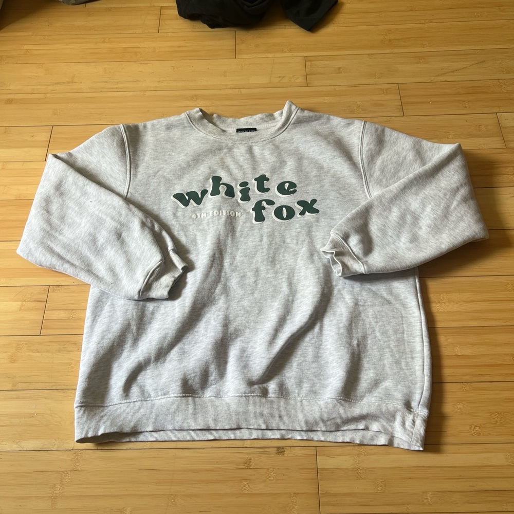 White Fox Boutique Gray Crew Neck Sweater